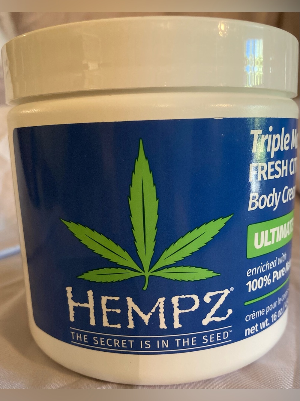 Hempz Triple Moisture Fresh Citrus Body Cream w/ Hemp Seed Oil - Picture 2 of 6